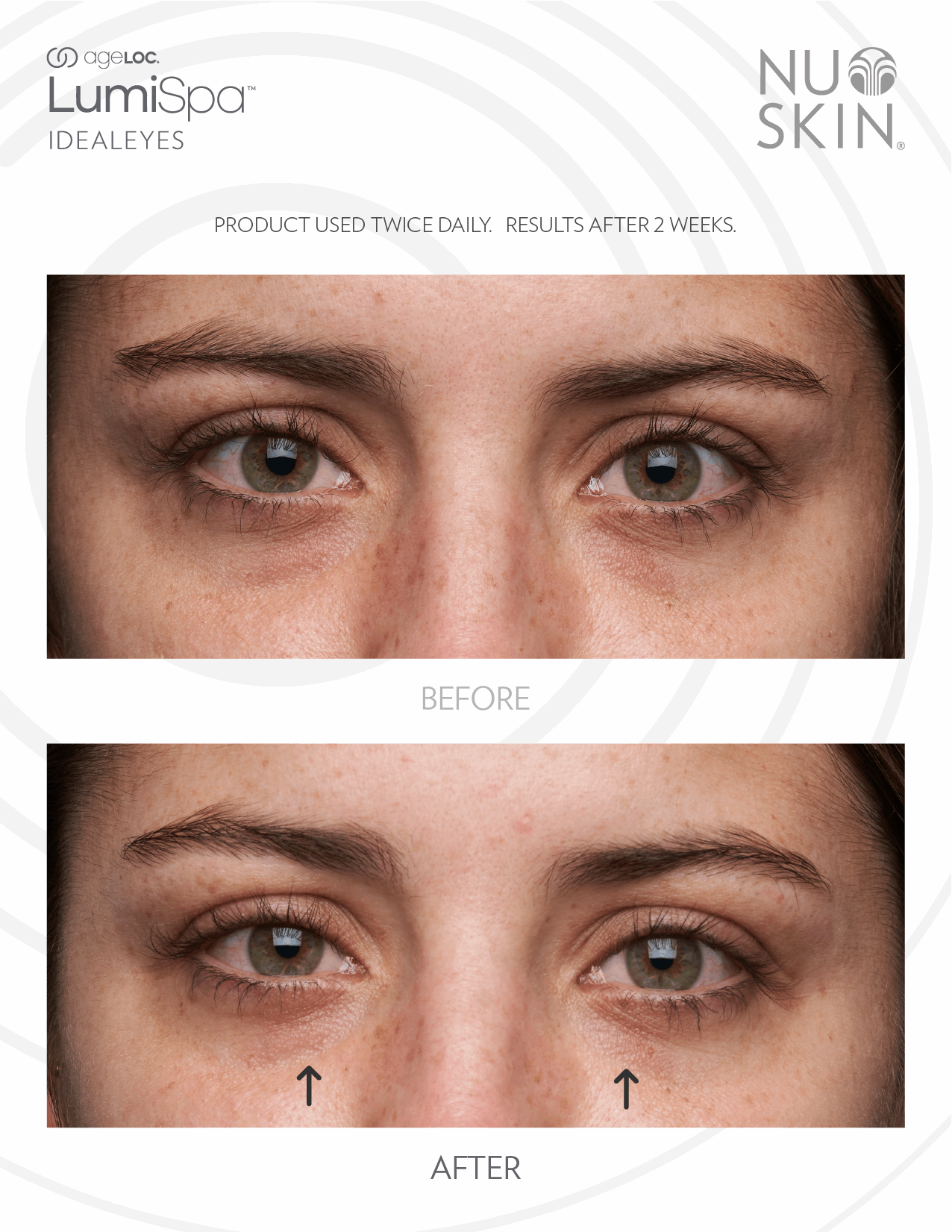 ageLOC® Lumispa® IdealEyes®Buy ageLOC® Lumispa® IdealEyes®
* Discount will apply at checkout.
Goodbye bags, hello bright eyes. ageLOC® LumiSpa® IdealEyes® Activating Eye Cream is specially desageLOC® Lumispa® IdealEyes®