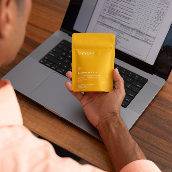 MYND360™ Sharp Focus – Brain Supplement for Mental Clarity, Focus, and Reaction Time
