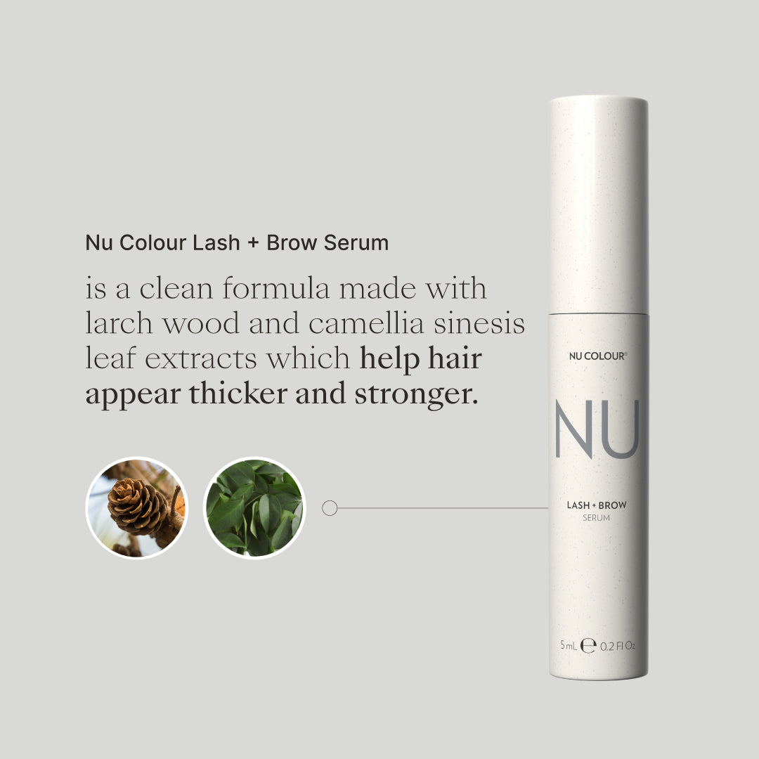 NU COLOUR® LASH + BROW SERUMBuy NU COLOUR® LASH + BROW SERUM * Discount will apply at checkout. 

MEET LASH + BROW SERUM
Want seriously wow lashes and brows? Nu Colour Lash + Brow Serum can helNU COLOUR® LASH + BROW SERUM