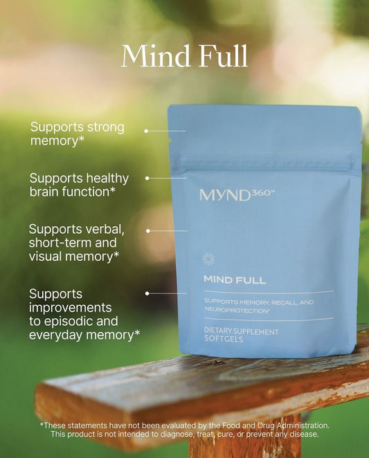 MYND360™ Mind Full – Memory and Brain Health Supplement with Astaxanthin and Grape Extract