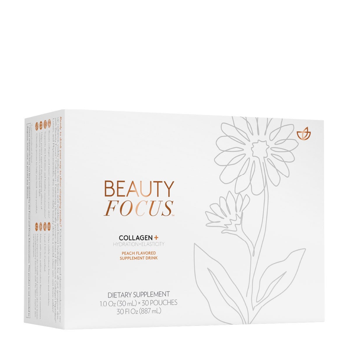 Beauty Focus™ Collagen+ (Peach)Buy with Regular Price
* Discount will apply at checkout. 
 Kickstart collagen and elastin production, rev up radiance, visibly reduce fine lines and wrinkles, and bBeauty Focus™ Collagen+ (Peach)